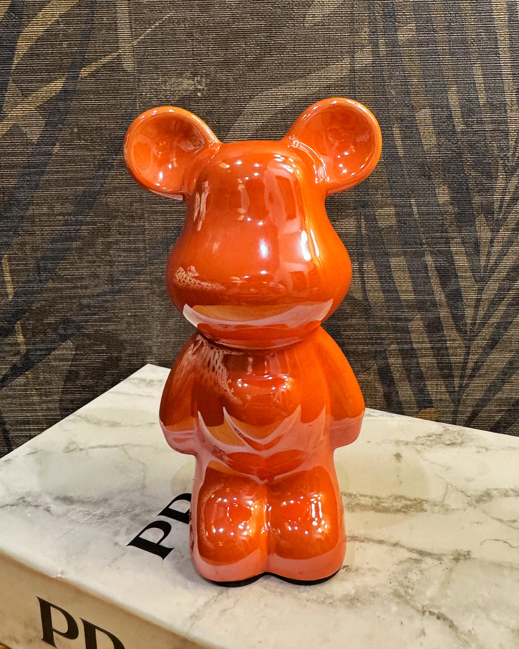 Cute Blooming Bear Sculptures fiber glass - 19 CM