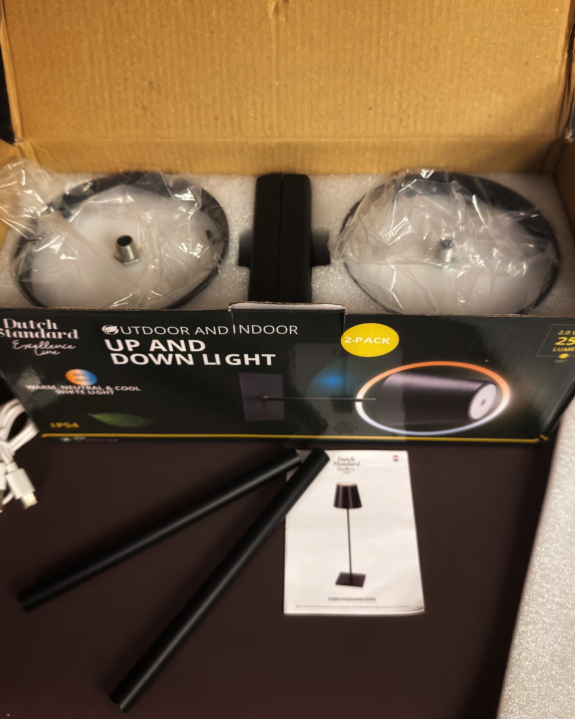 Pair of Sleek Black Interlocking Lamp