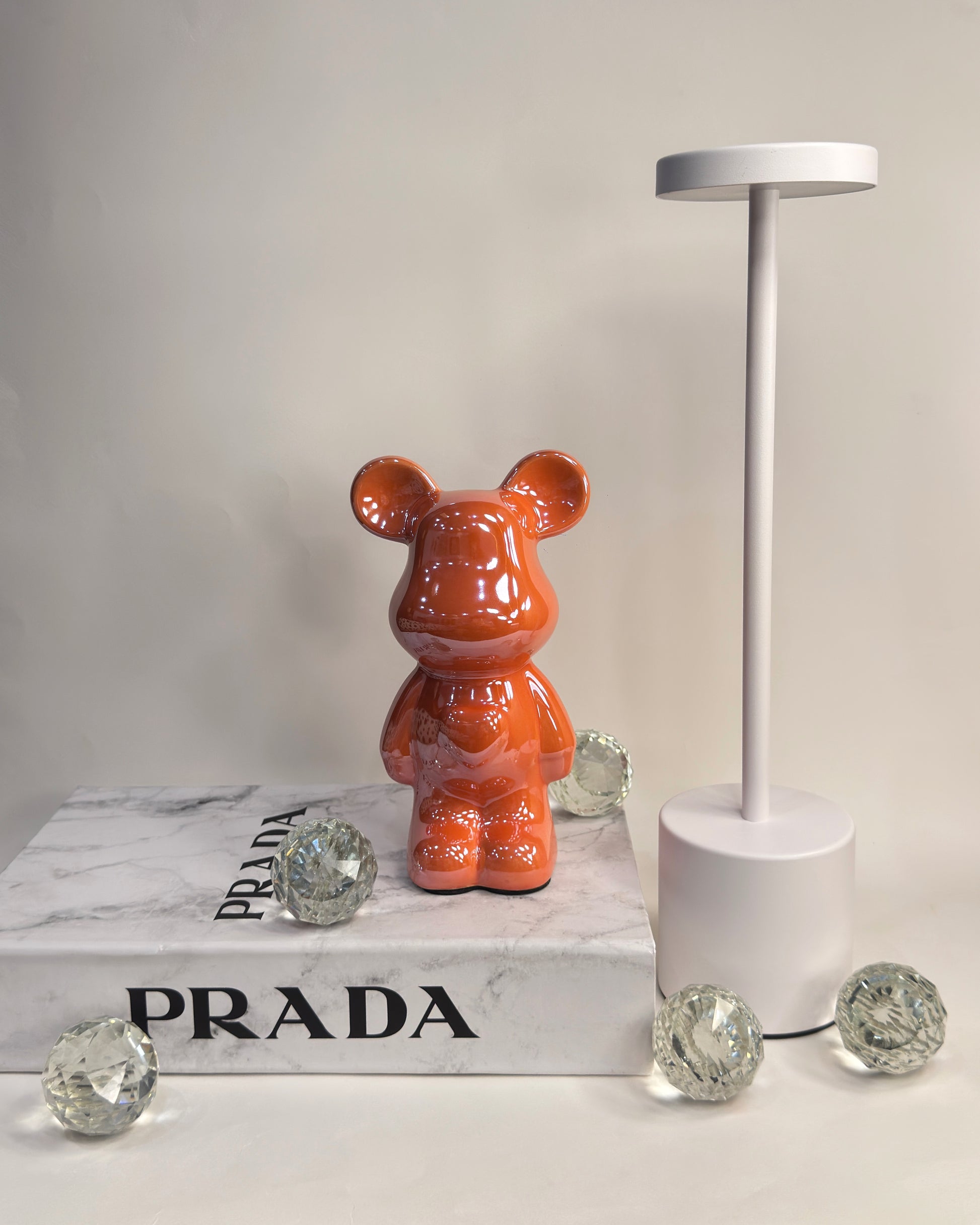 Luxury Décor Trio, Bear Sculpture (19cm), Touch Lamp & Book Box - Bundle 1