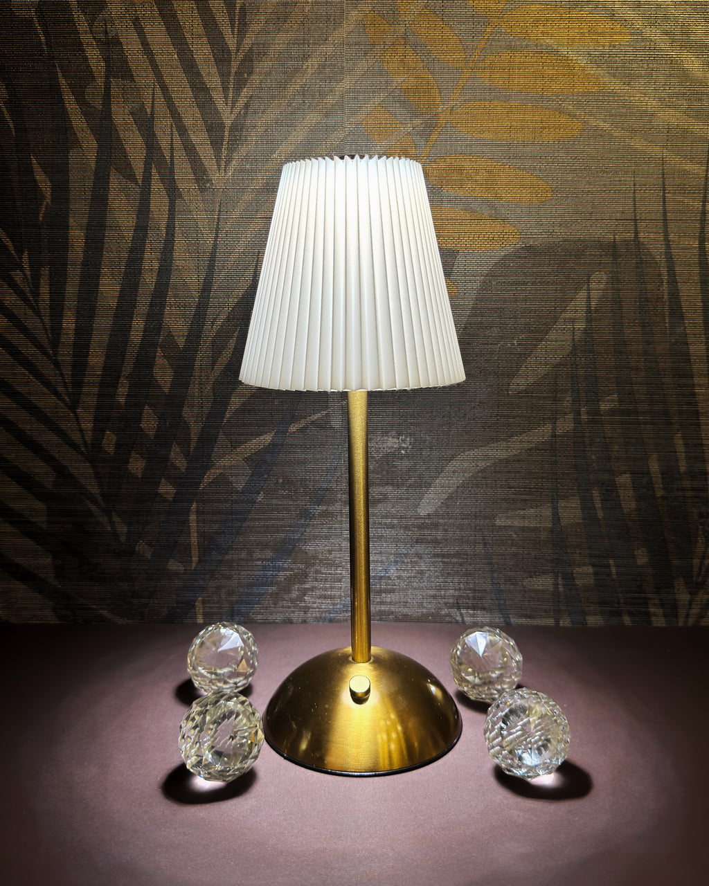 Fancy LED Plastic Paper Top Touch Lamp - Long Top