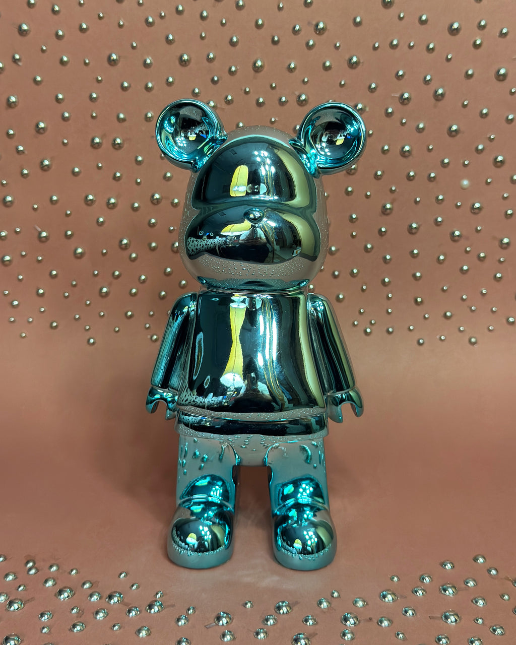 Cute Blooming Bear Sculptures fiber glass - 22 CM