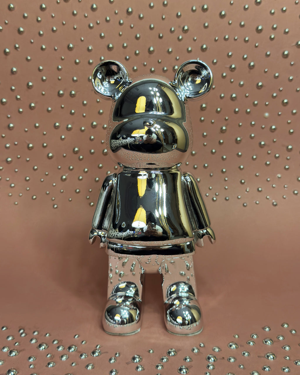 Cute Blooming Bear Sculptures fiber glass - 22 CM