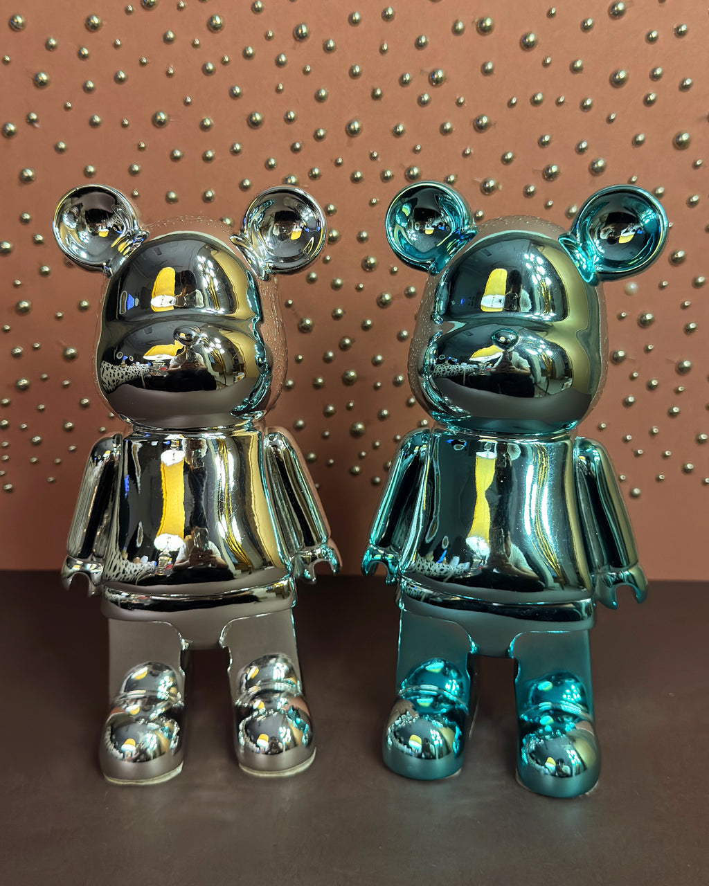 Cute Blooming Bear Sculptures fiber glass - 22 CM