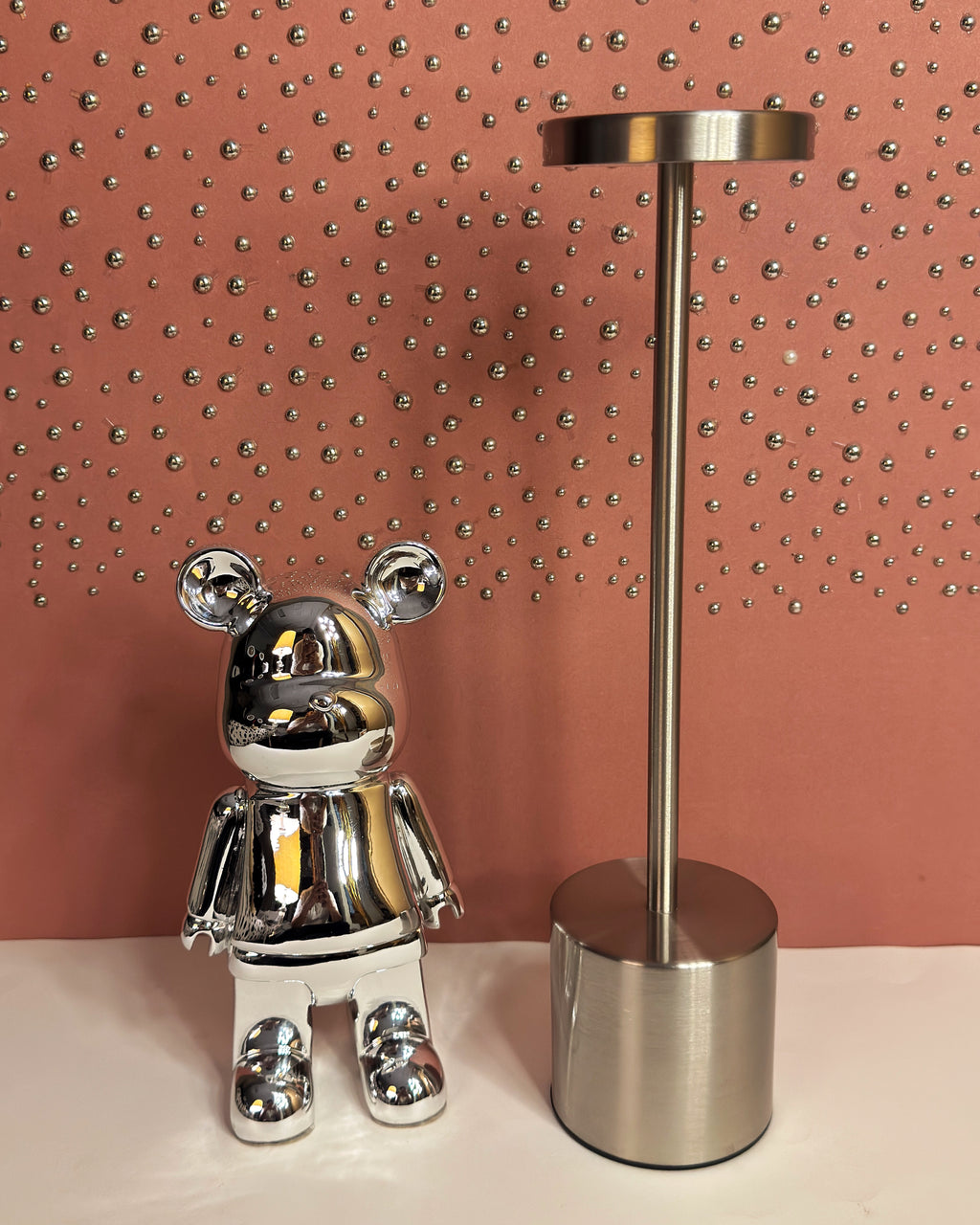 Luxury Décor Duo, Bear Sculpture (22cm), Long Sleek Touch Lamp  - Bundle 3